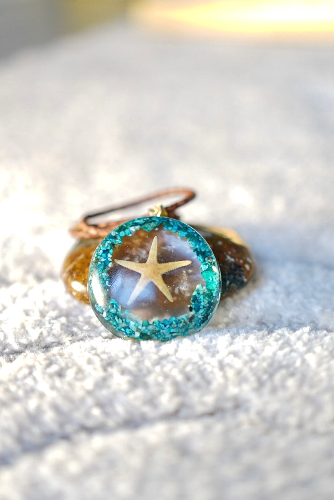 MY SHAYLA TURQUOISE RESIN PENDANT