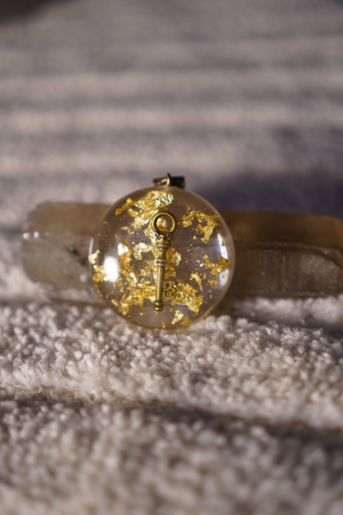Beautifully Flawed Bronze Key Pendant, photo 3