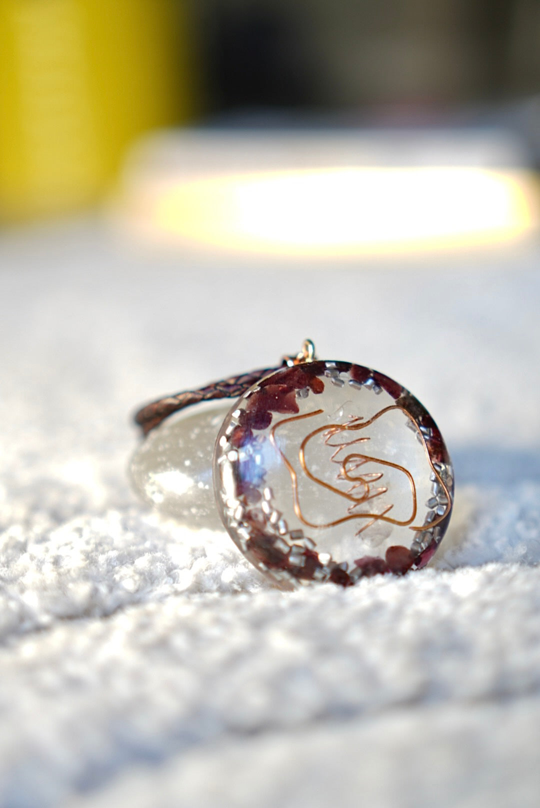 GARNET ORGONE RESIN PENDANT