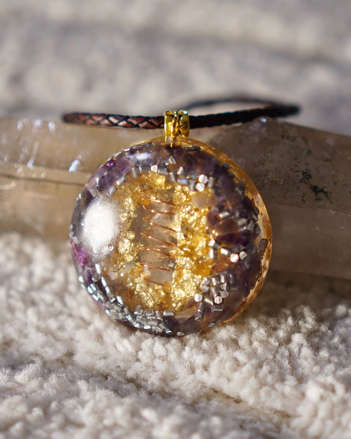 AMETHYST ORGONE RESIN PENDANT