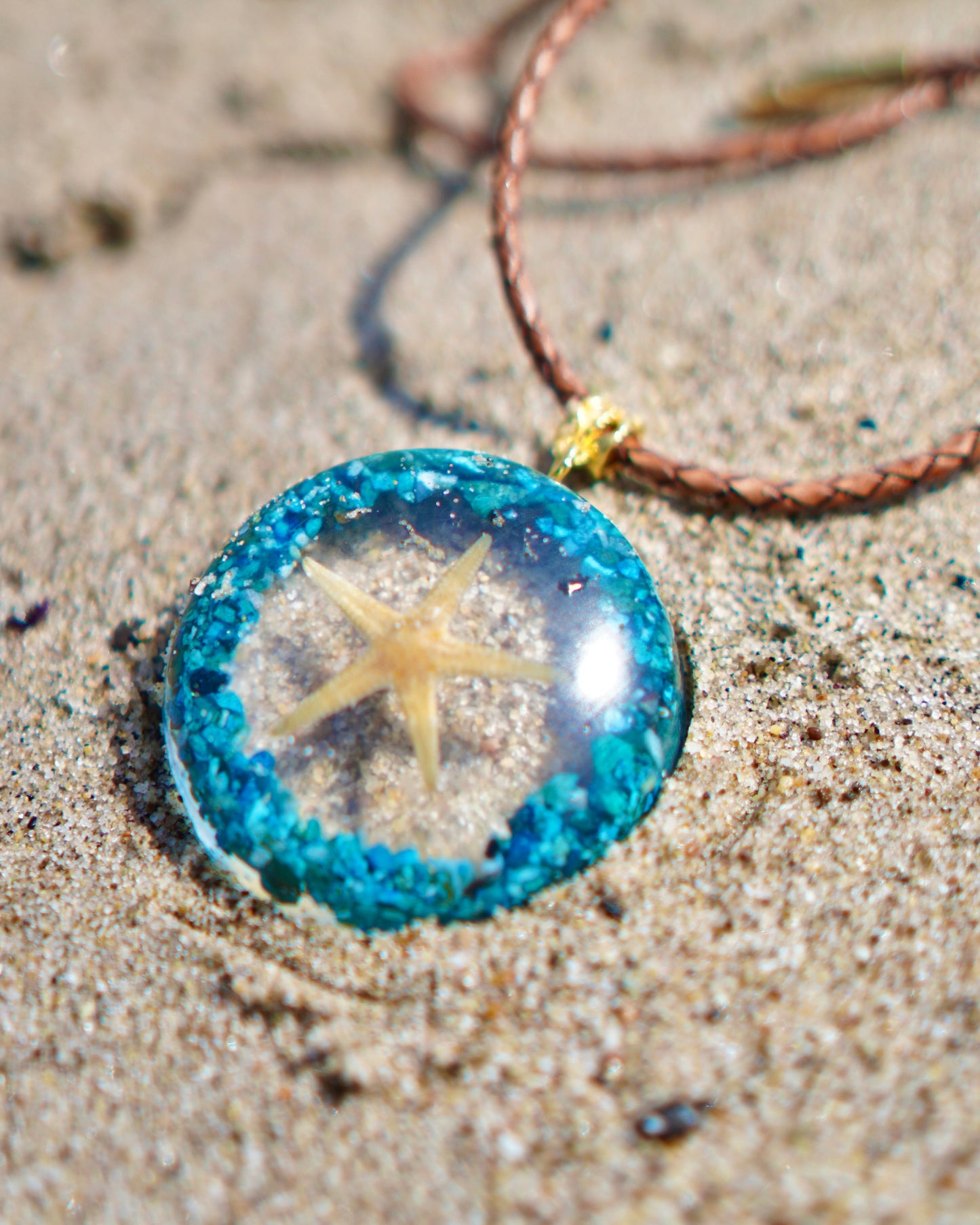 MY SHAYLA TURQUOISE RESIN PENDANT