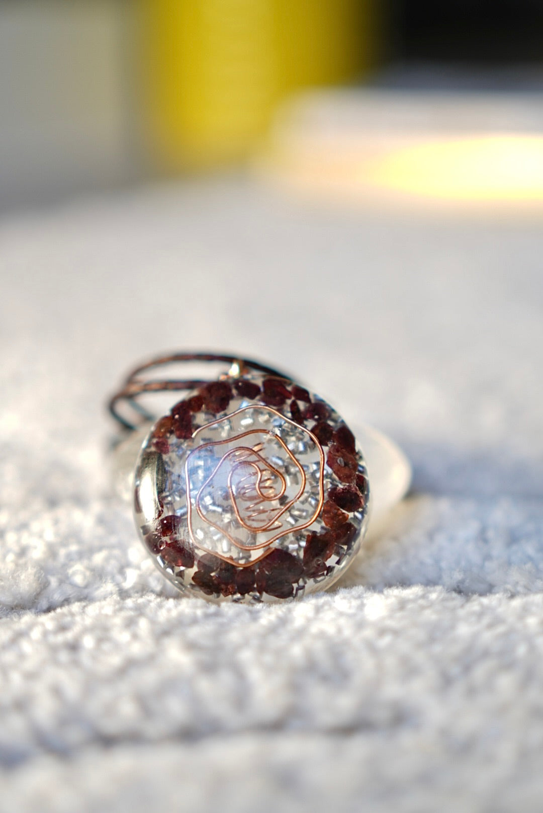 GARNET ORGONE RESIN PENDANT