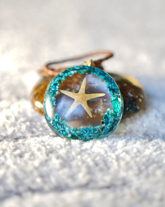 MY SHAYLA TURQUOISE RESIN PENDANT