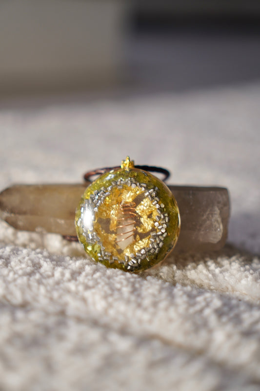 PERIDOT ORGONE RESIN PENDANT