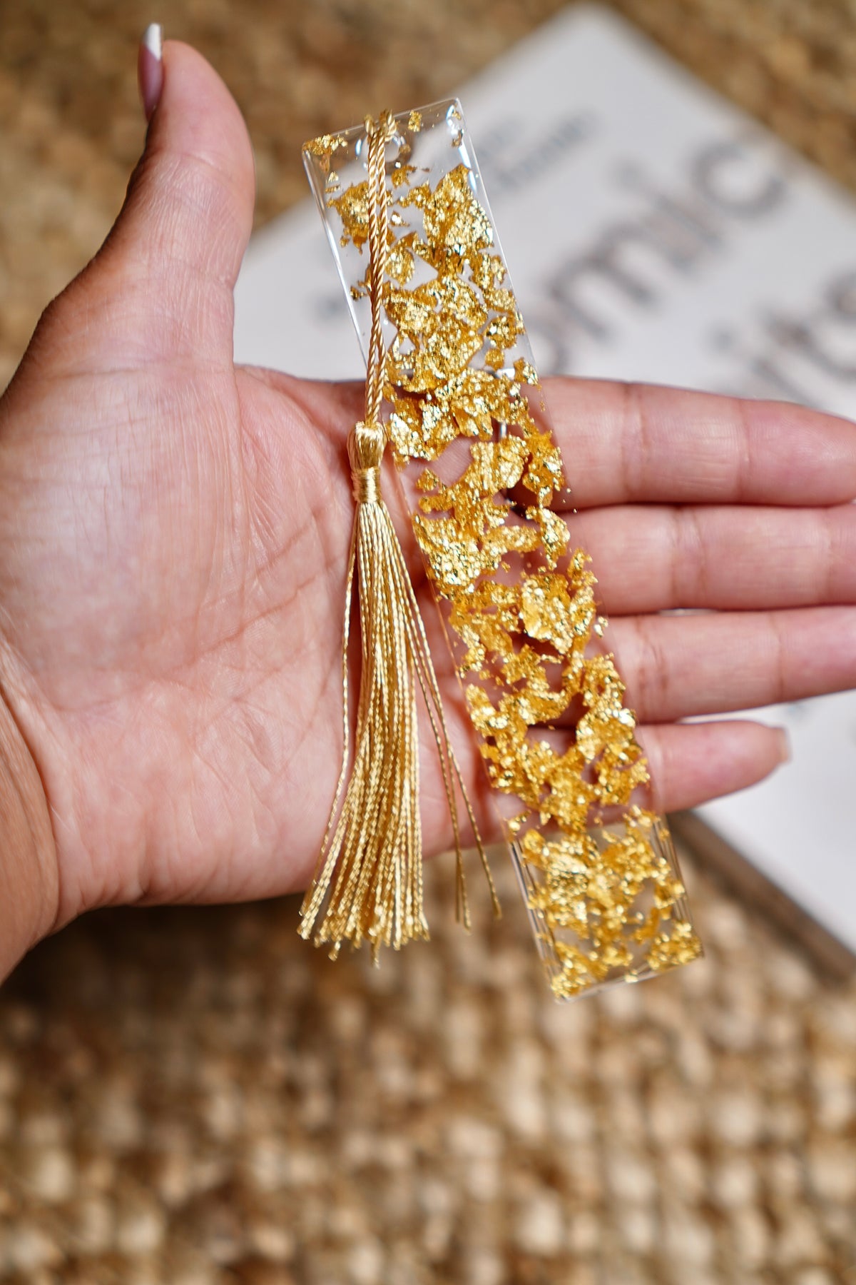 Resin Writing Pen & Bookmark Set