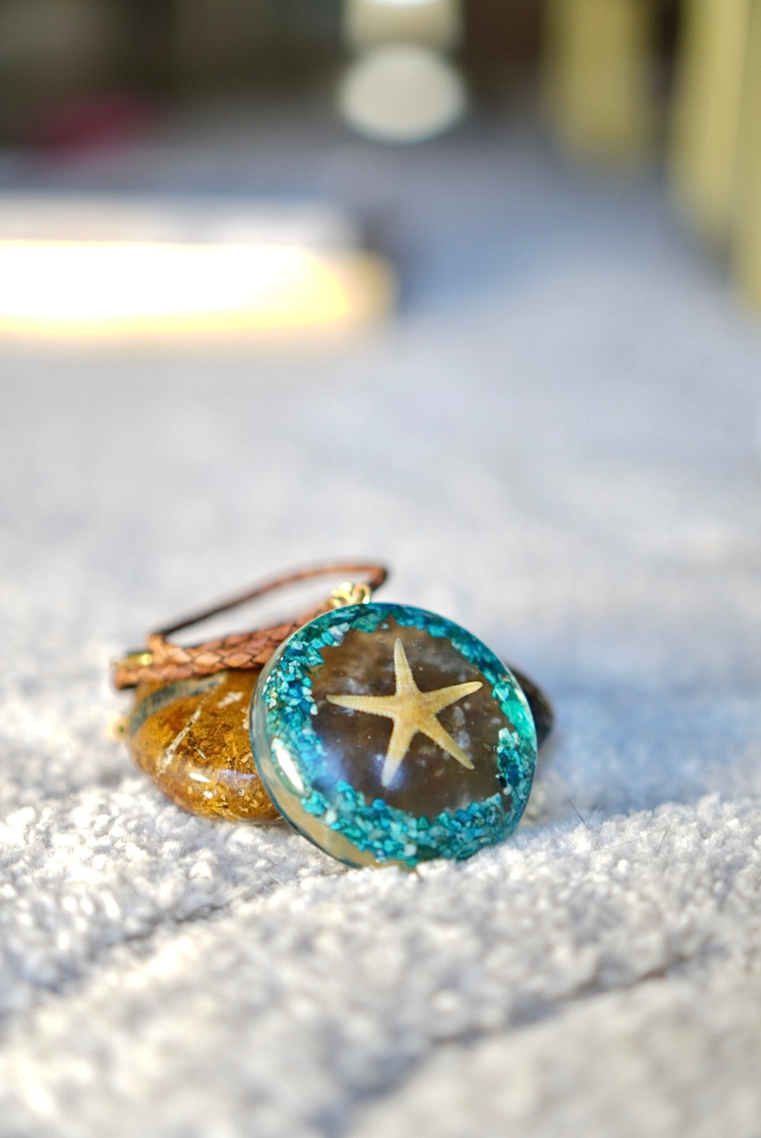 MY SHAYLA TURQUOISE RESIN PENDANT