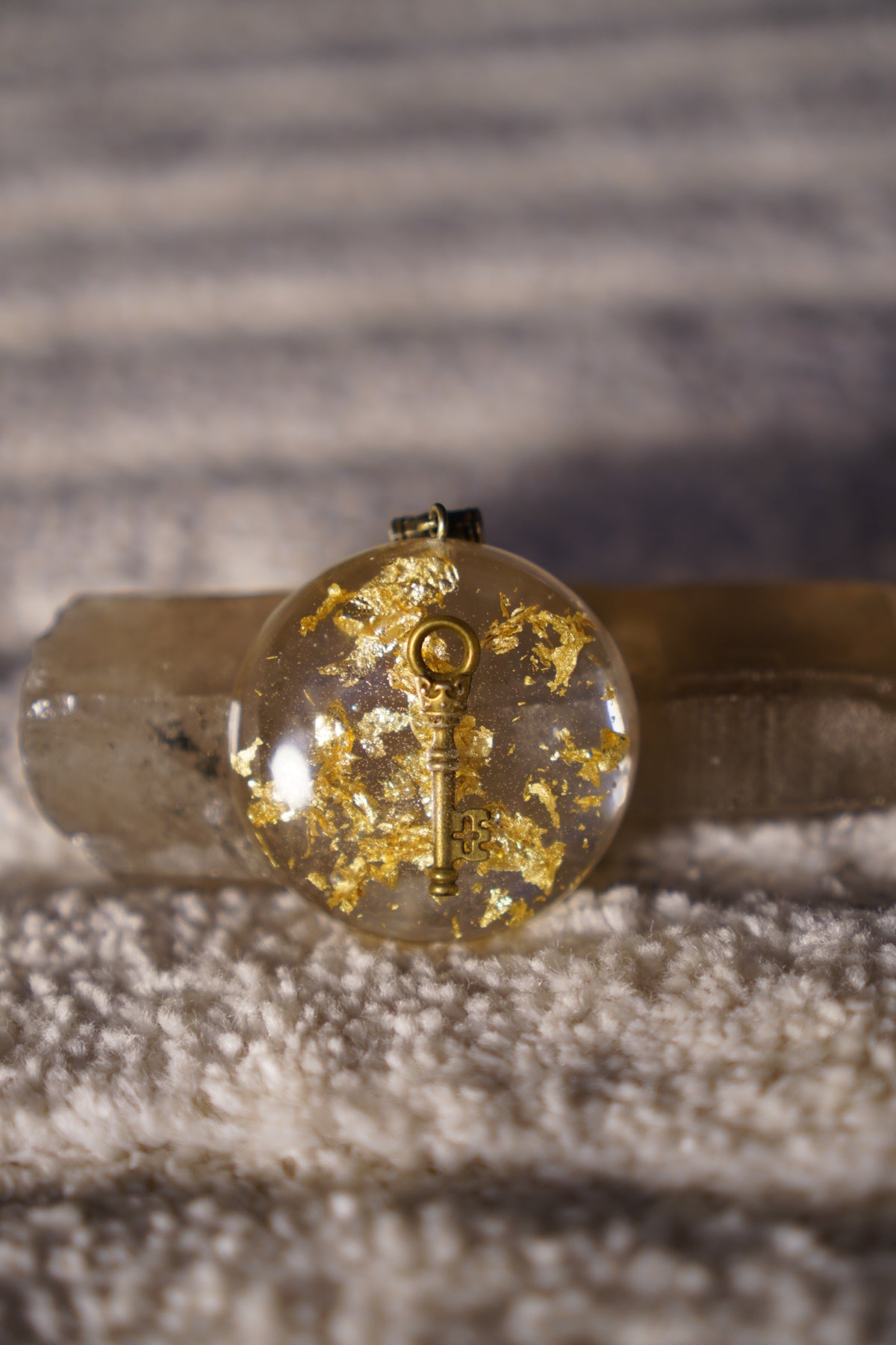 Beautifully Flawed Bronze Key Pendant, photo 2